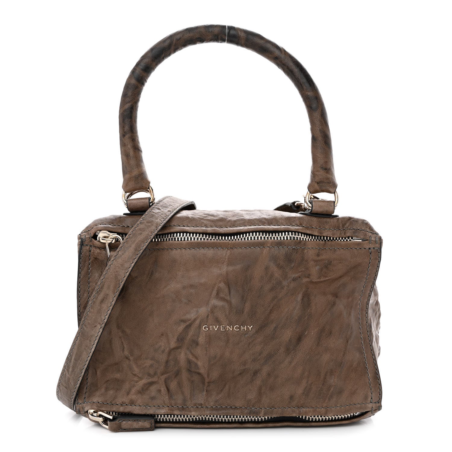 Givenchy Tumbled Sheepskin Small Pandora Brown 1 of 12