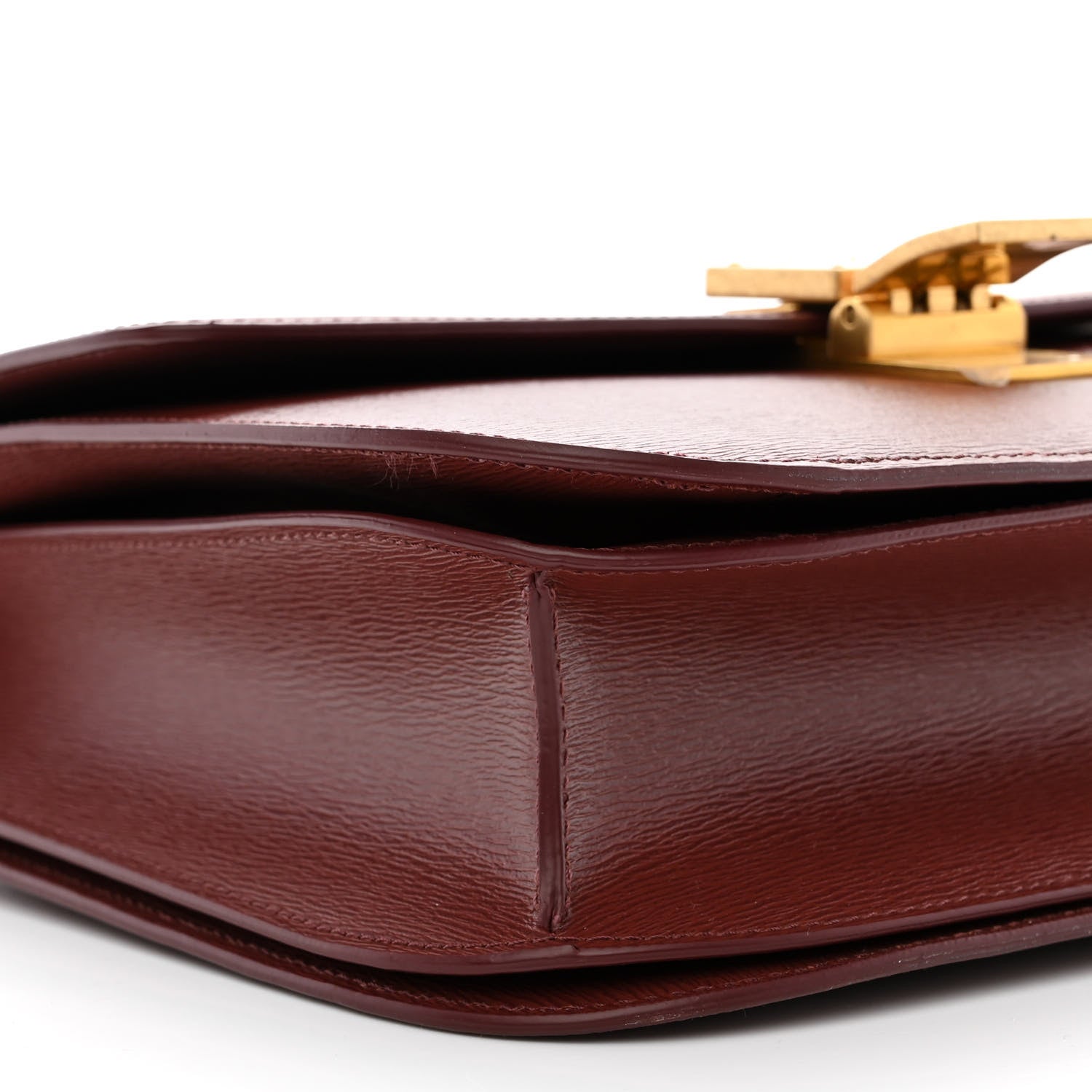 Celine Liege Calfskin Medium Classic Box Flap Bag Burgundy 10 of 11