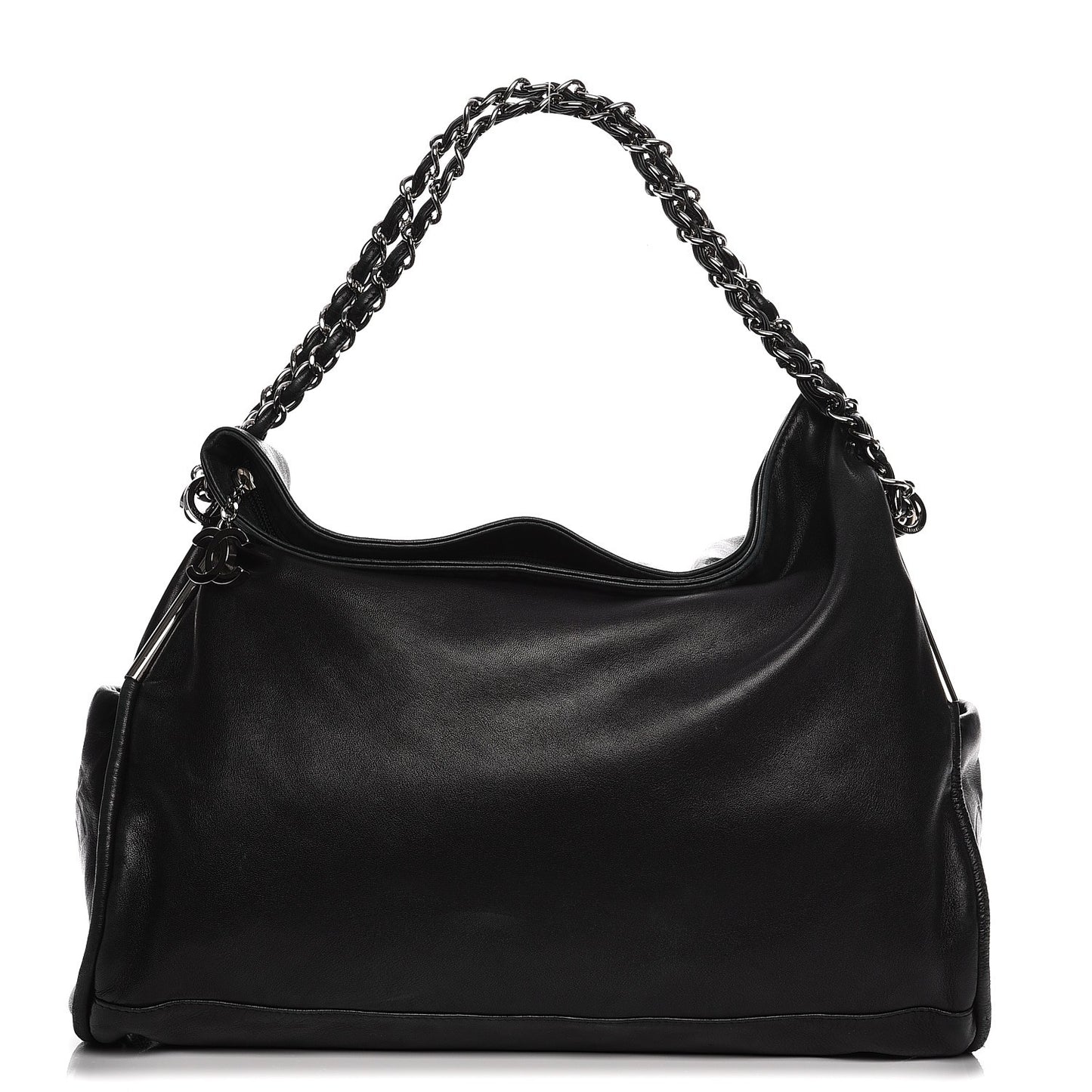 Lambskin Large Ultimate Soft Tote Black