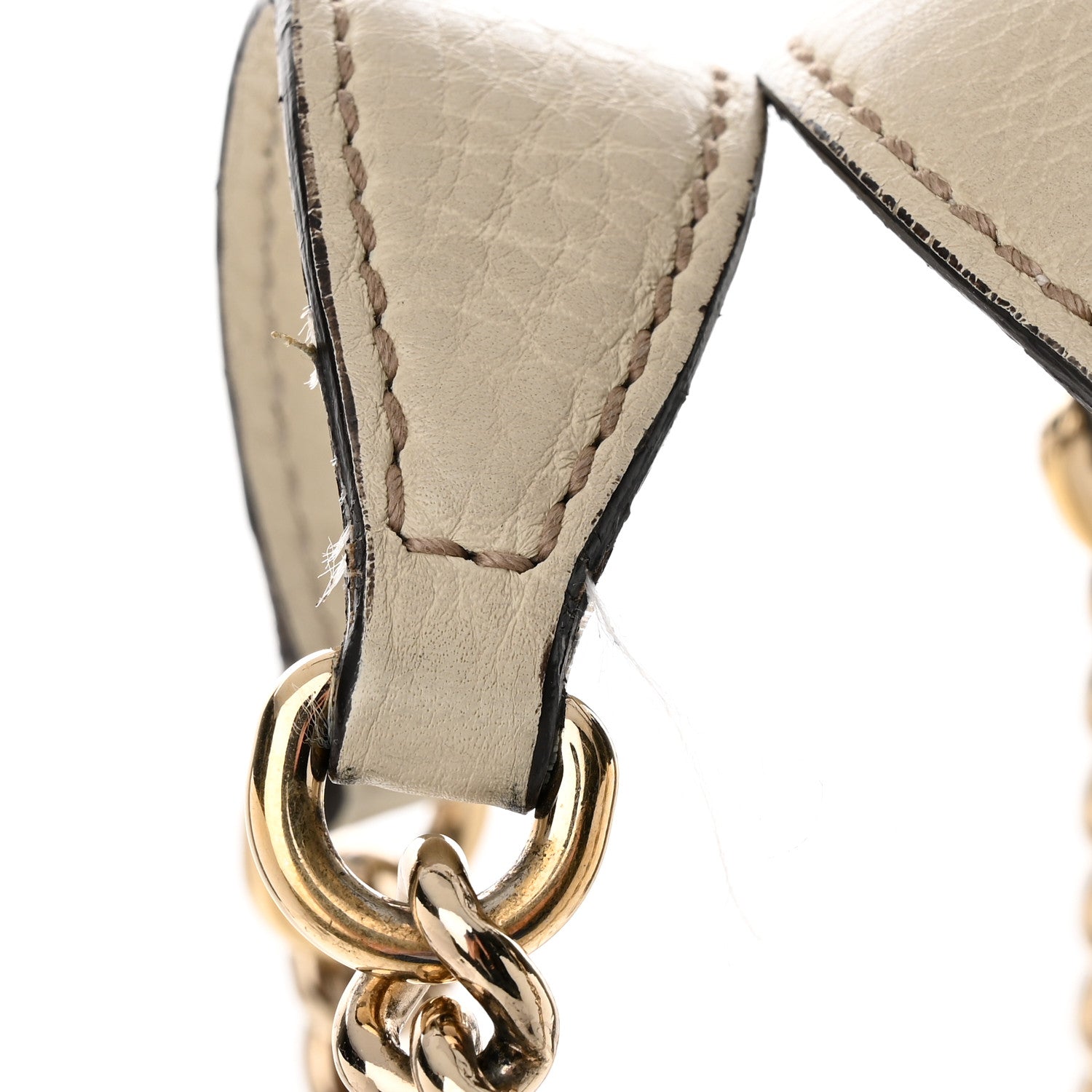 Gucci Pebbled Calfskin Medium Soho Chain Shoulder Bag Off White 14 of 16