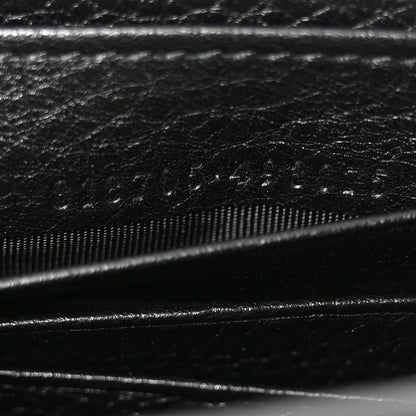 Gucci GG Grainy Calfskin Emblem Wallet On Chain Black 6 of 10