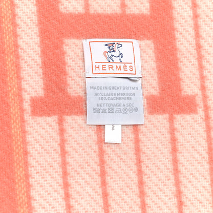 Hermes Wool Cashmere Avalon Cabriole Blanket Melon 3 of 3