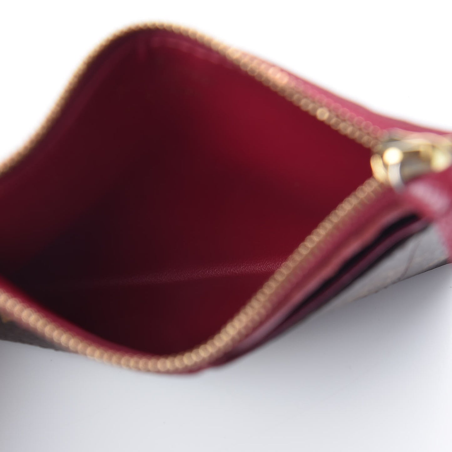 Monogram Zipped Card Holder Fuchsia
