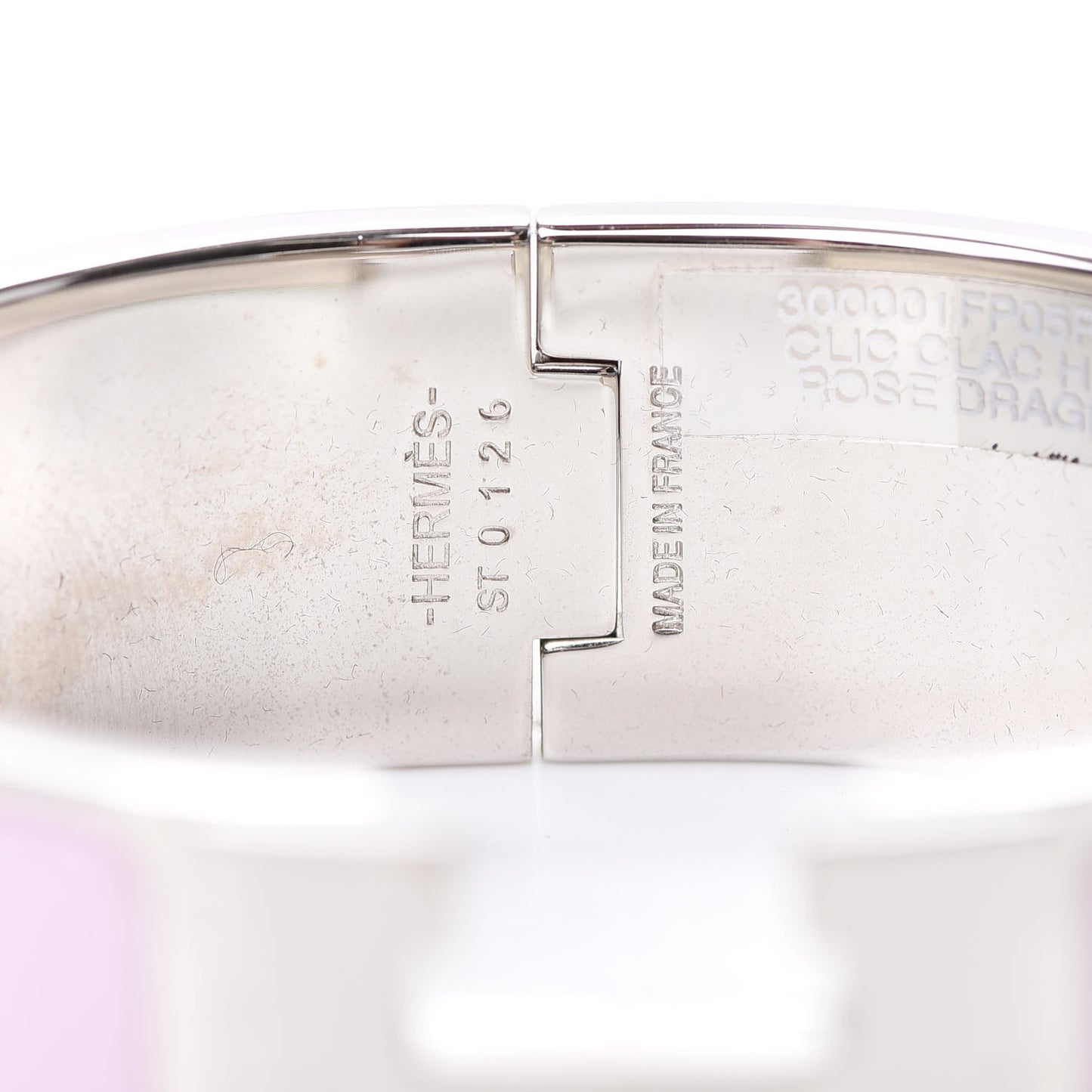 Enamel Wide Clic Clac H Bracelet PM Rose Dragee