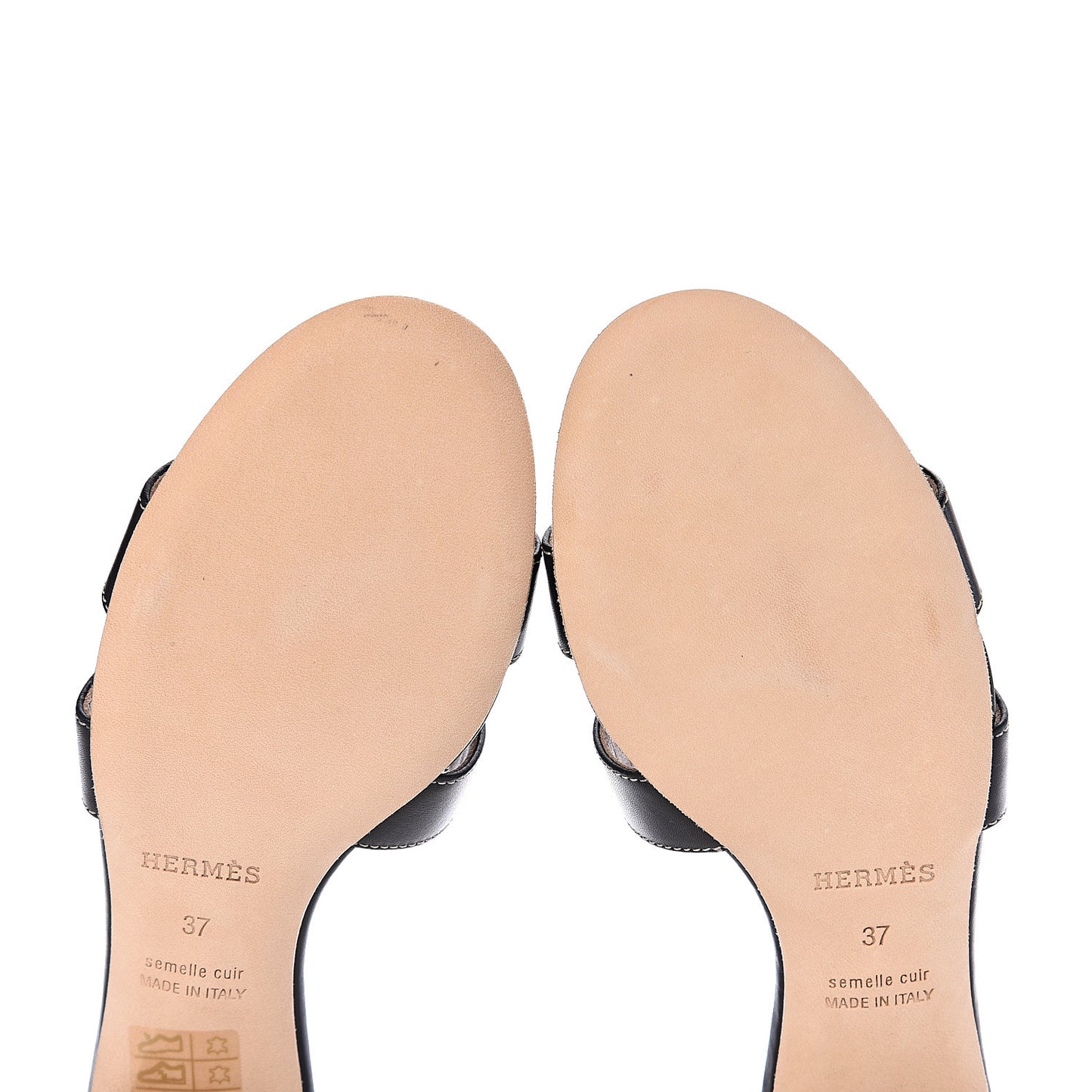 Calfskin Oasis Sandals 37 Black