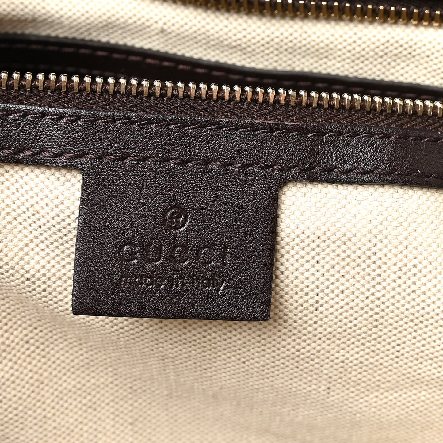 Guccissima Medium Bree Zippered Tote Chocolate