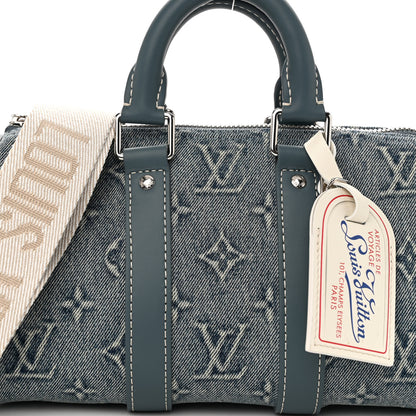 Louis Vuitton Monogram Washed Denim Keepall Bandouliere 25 8 of 10