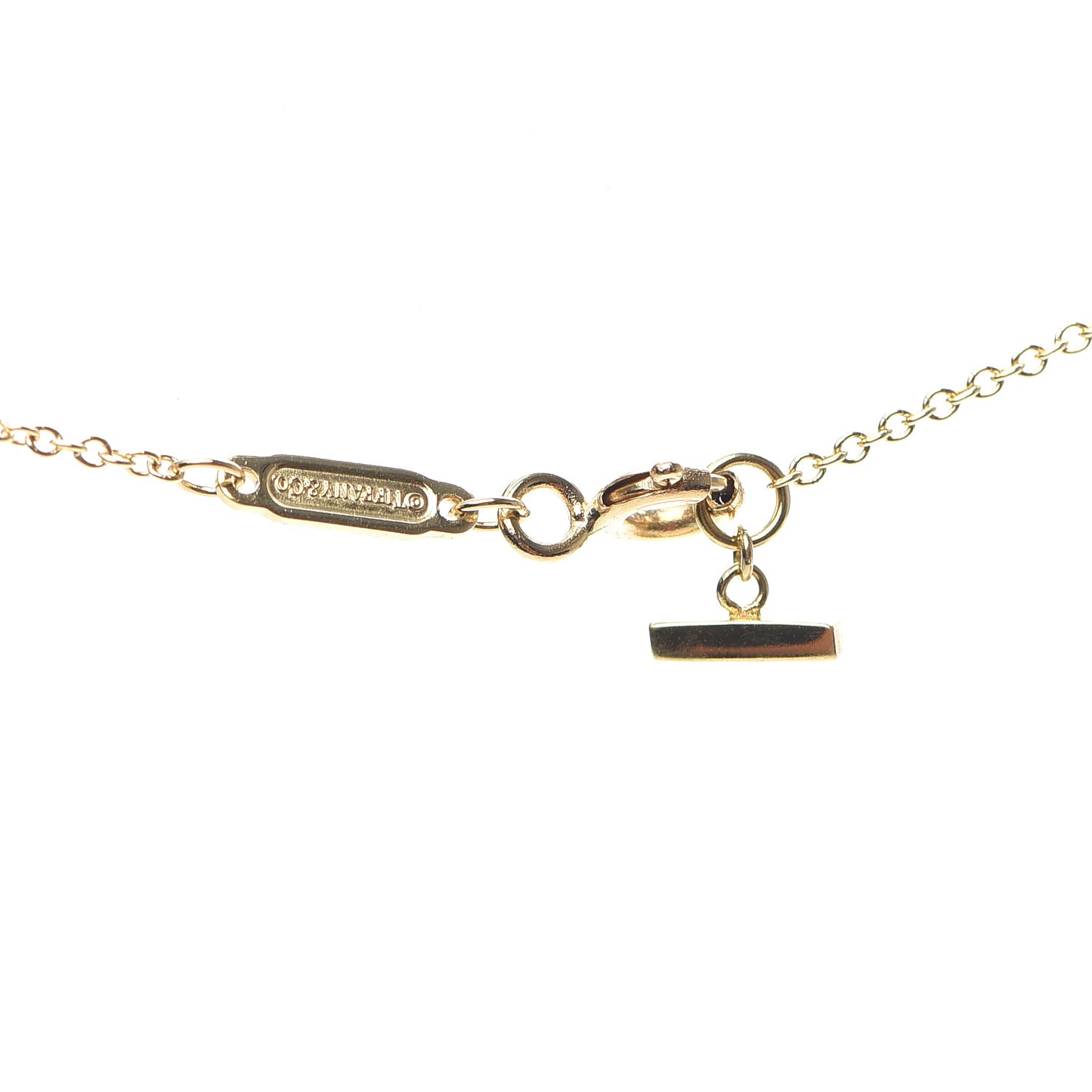 18K Yellow Gold Small T Smile Pendant Necklace