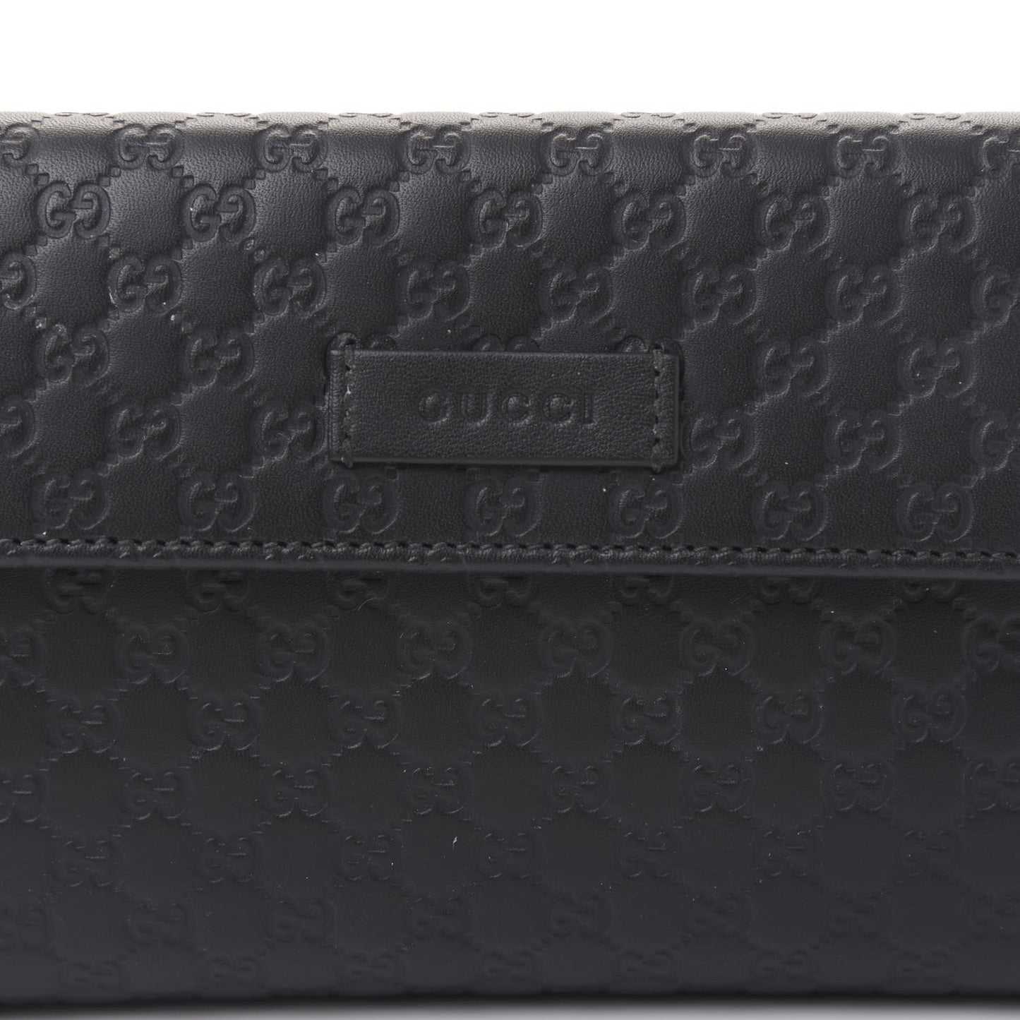 Soft Microguccissima Continental Zip Wallet Black