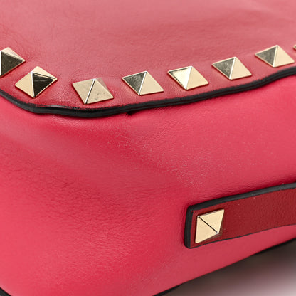 Valentino Garavani Vitello Colorblock Rockstud Camera Crossbody Bag Deep Rose Clover 9 of 12