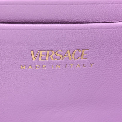 Versace Metallic Calfskin Crystal Medusa Clutch With Chain Pink 6 of 8