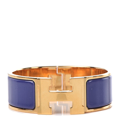 Hermes Enamel Wide Clic Clac H Bracelet PM Violet 1 of 5