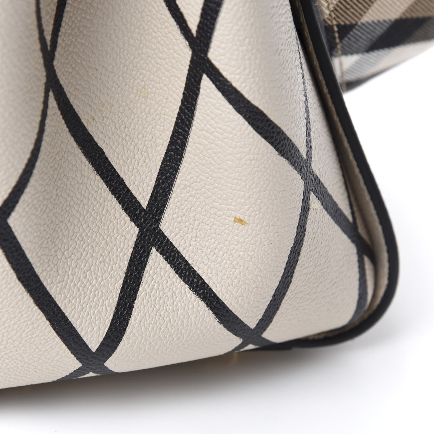Burberry Soft Grain Calfskin L'oeil Print Medium Buckle Tote Limestone 12 of 12