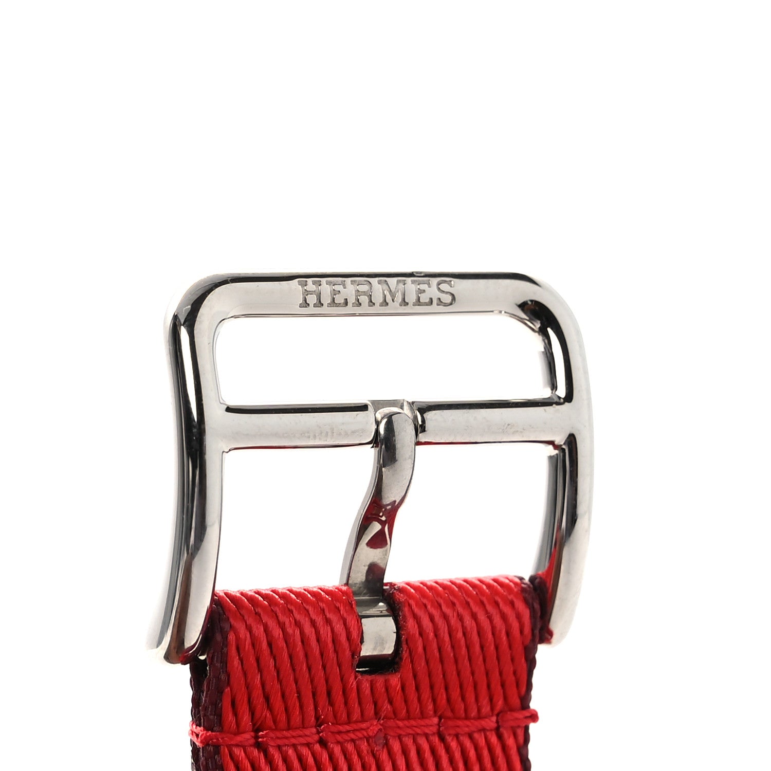 Hermes Nylon Weave Apple Watch Single Tour Band 40mm Rouge De Coeur Rouge H 7 of 8