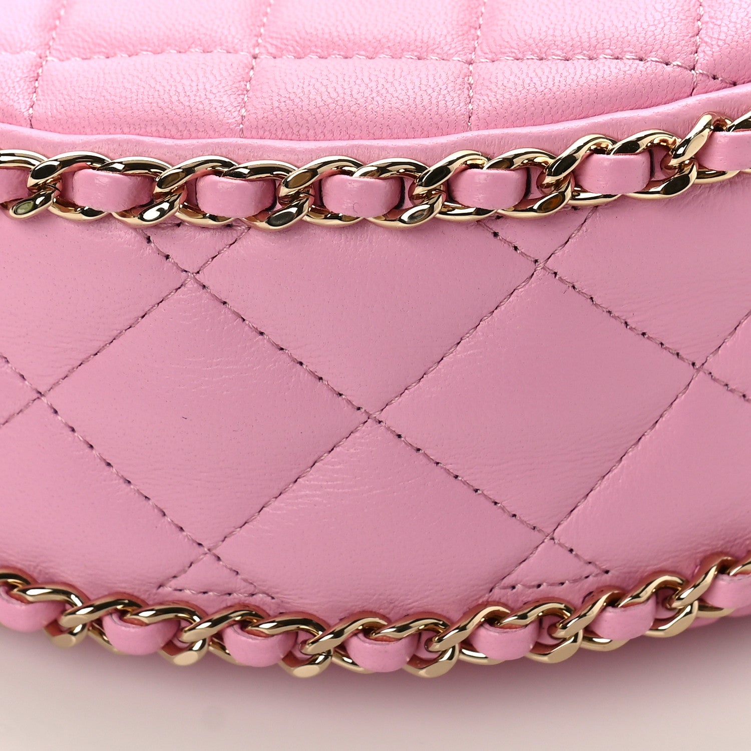 Chanel Lambskin Quilted Small Hobo Bag Pink 8 of 9