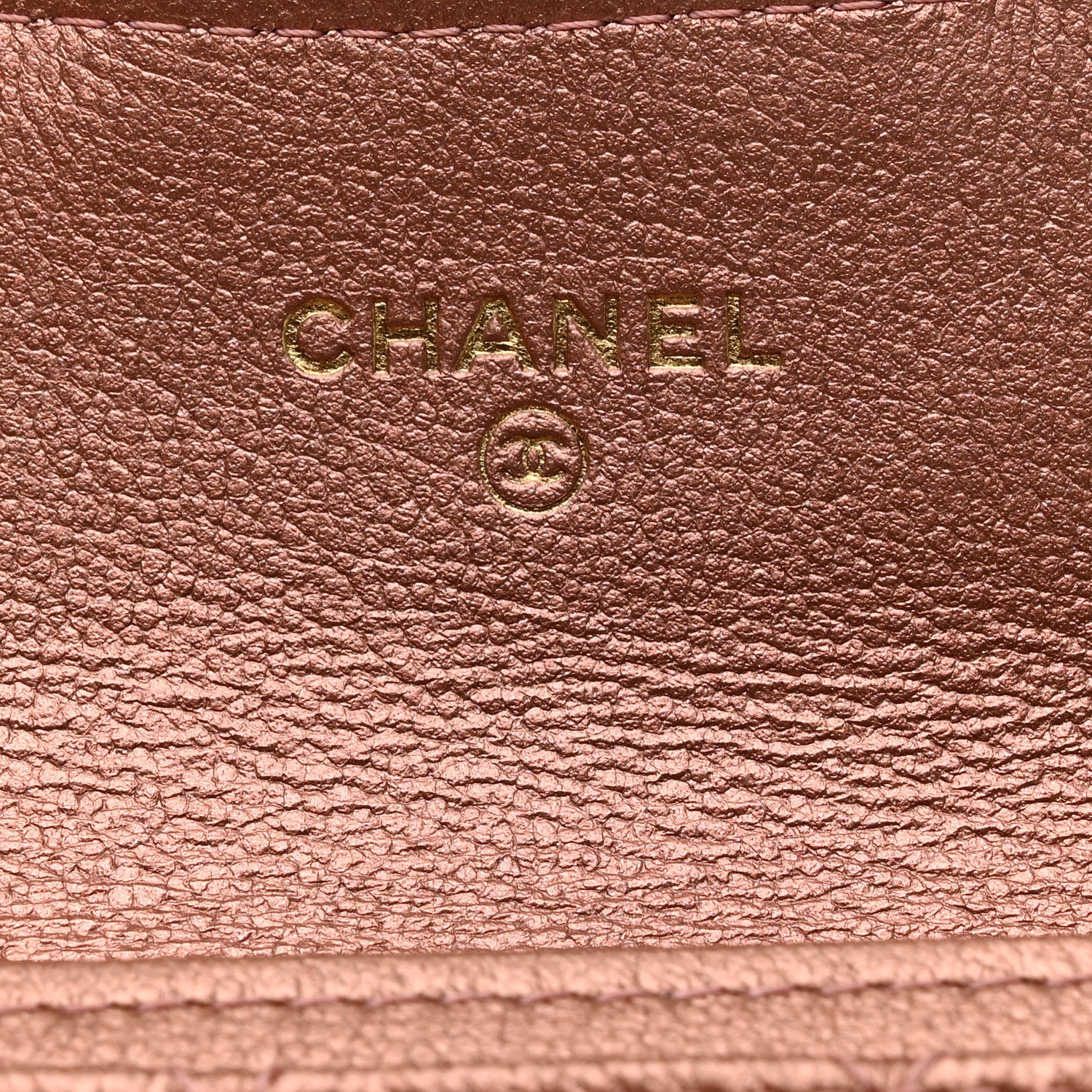 Chanel Metallic Calfskin Quilted Reissue Flap Card Holder Copper Pink 11 of 18