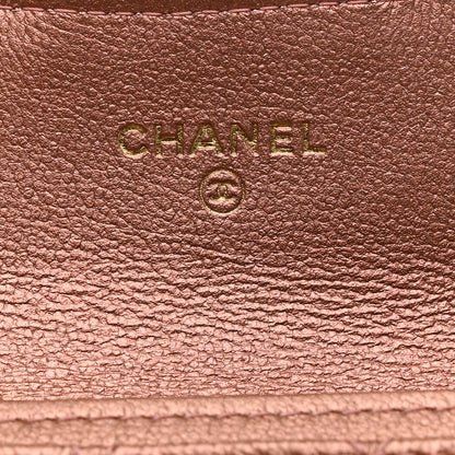 Chanel Metallic Calfskin Quilted Reissue Flap Card Holder Copper Pink 11 of 18