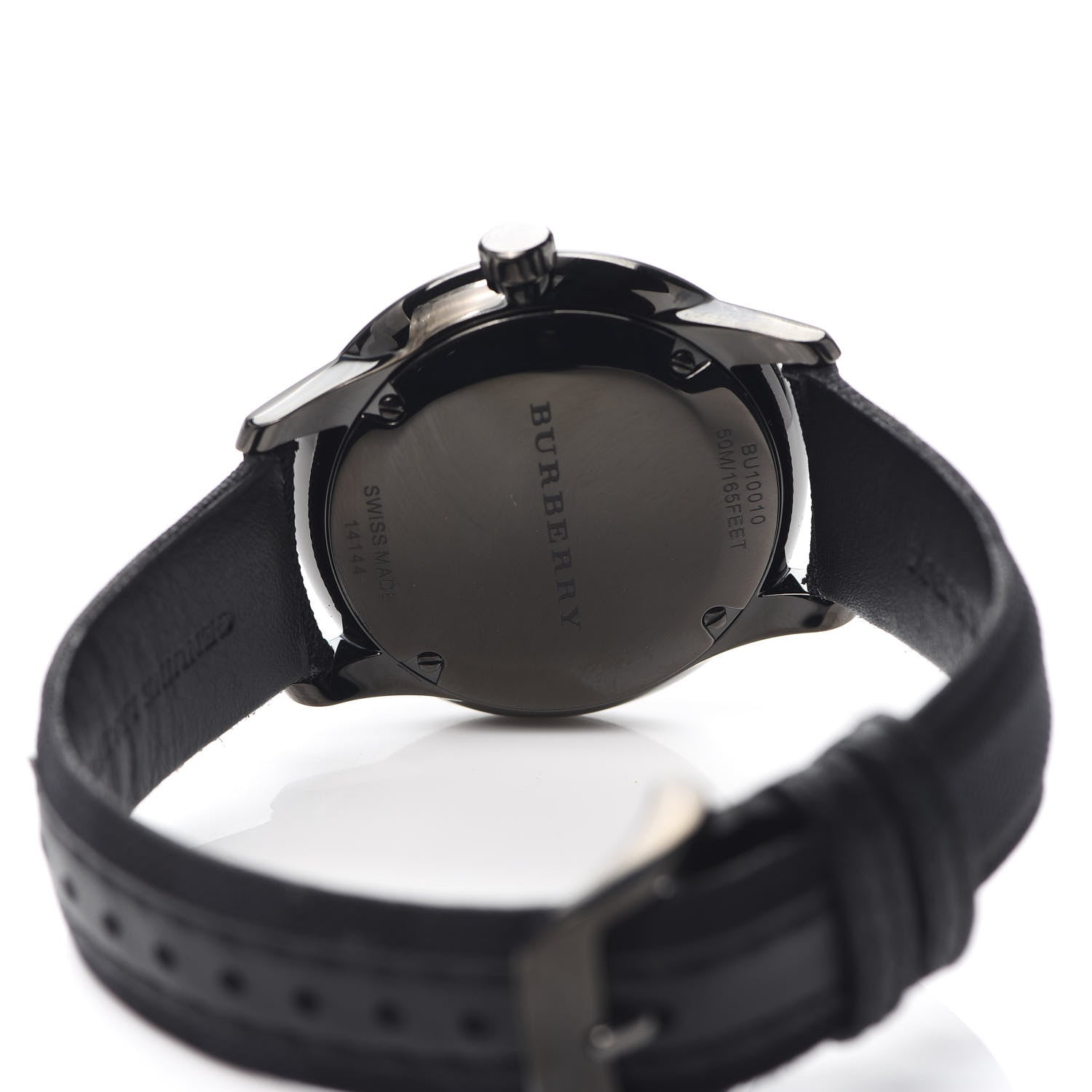 Burberry Stainless Steel Calfskin 40mm Classic Round Quartz Watch Grey BU10010 4 of 5