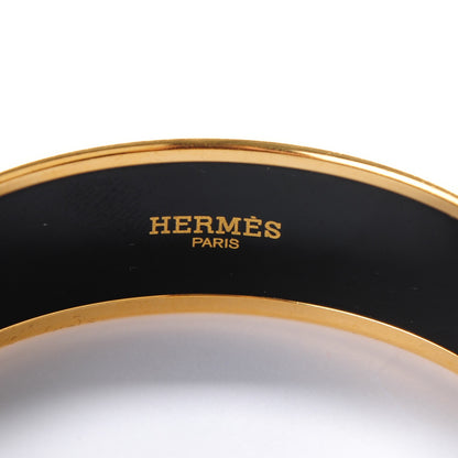 Hermes Enamel Printed Wide Balcons du Guadalquivir Bracelet 65 Gold 3 of 5