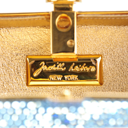 Judith Leiber Swarovski Crystal Minaudière Clutch Blue 6 of 6