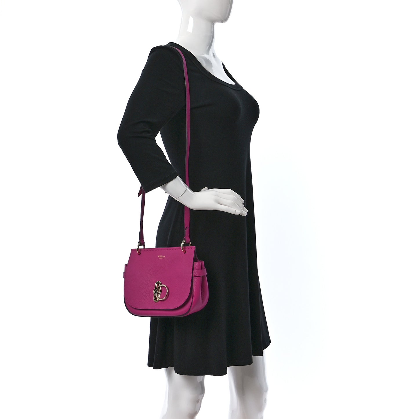 Small Classic Grain Small Amberley Satchel Mulberry Pink