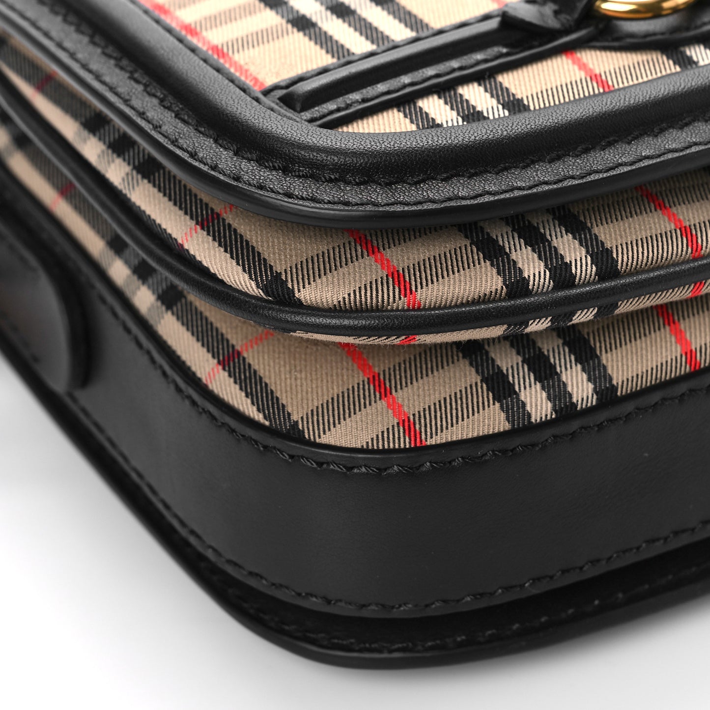 Smooth Calfskin 1983 Knight Check Link Shoulder Bag Black