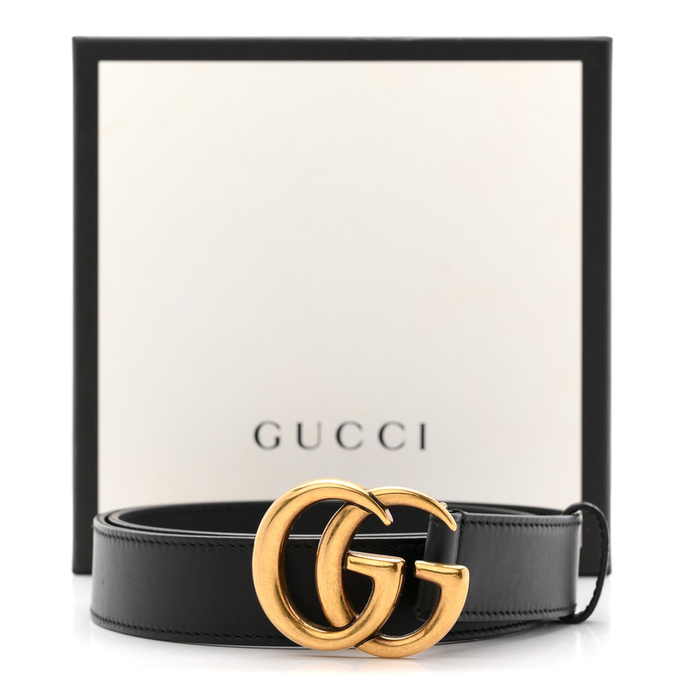 Calfskin Double G 30mm Belt 80 32 Black