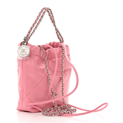 Chanel Shiny Calfskin Quilted Mini Chanel 22 Pink 3 of 11