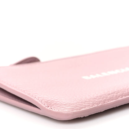 Balenciaga Grained Calfskin Logo Large Cash Long Coin Card Holder Powder Pink White 7 of 9