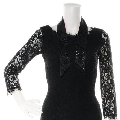 Hermes Silk Beaded Precieux Art Deco Ribbon Twilly Black 2 of 6