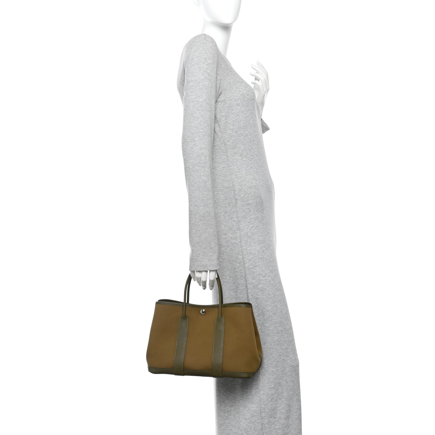 Hermes Toile Militaire Negonda Garden Party 30 TPM Vert Olive 2 of 10