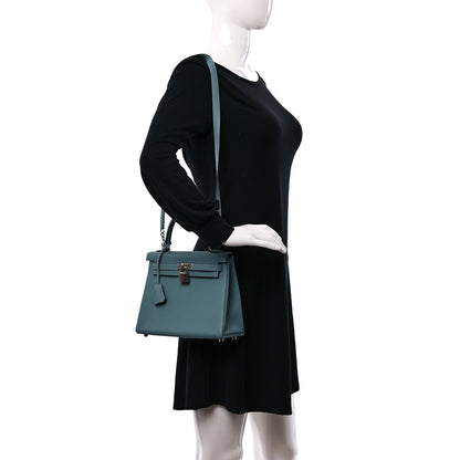 Hermes Togo Kelly Retourne 25 Ciel 2 of 12