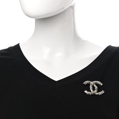 Chanel Crystal CC Brooch Silver 2 of 5