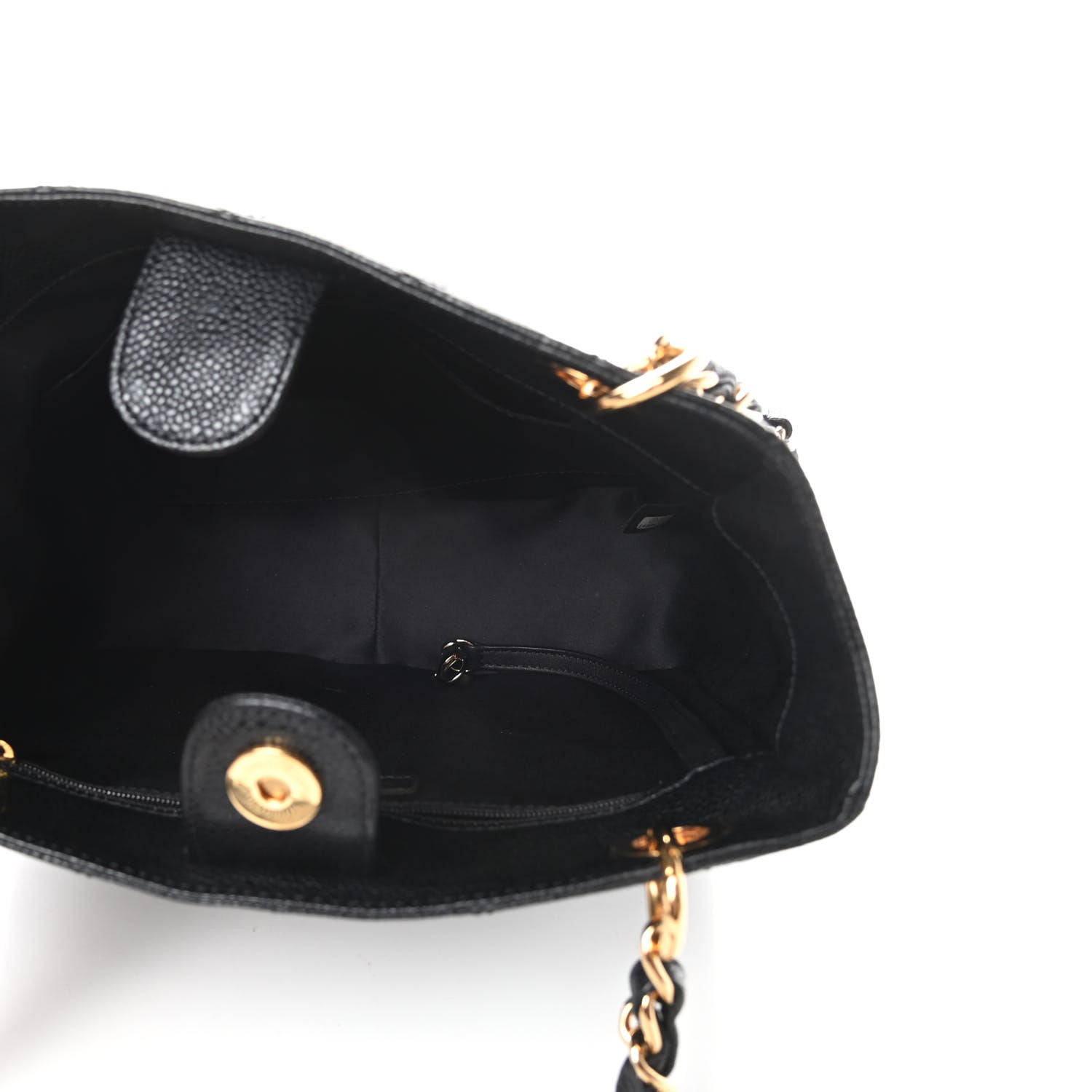 Chanel Caviar Quilted Petit Shopping Tote PST Black 5 of 13
