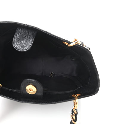 Chanel Caviar Quilted Petit Shopping Tote PST Black 5 of 13