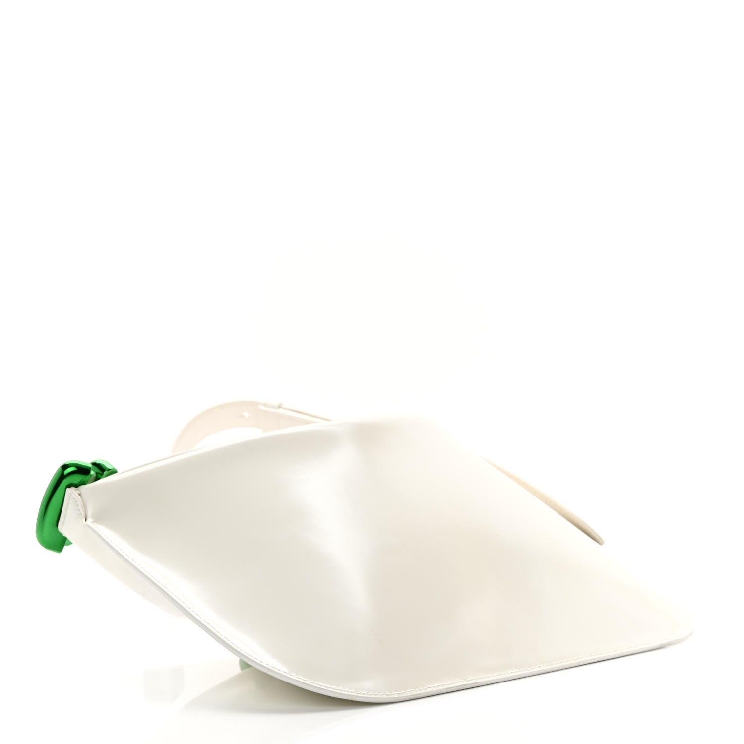 Bottega Veneta Brushed Calfskin Cradle Fold Over Shoulder Bag White Parakeet 4 of 13