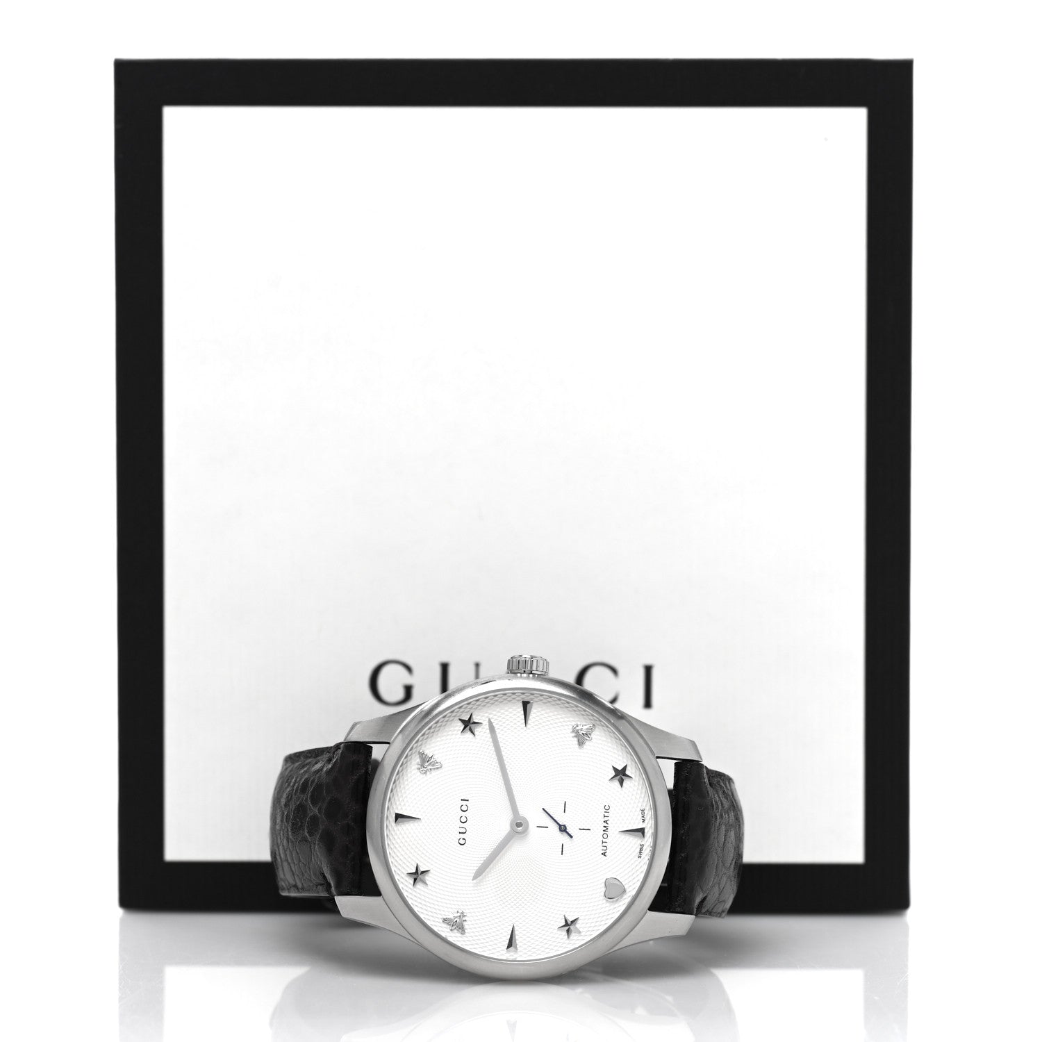 Gucci Stainless Steel Alligator 40mm G-Timeless Charm Automatic Watch 5 of 5