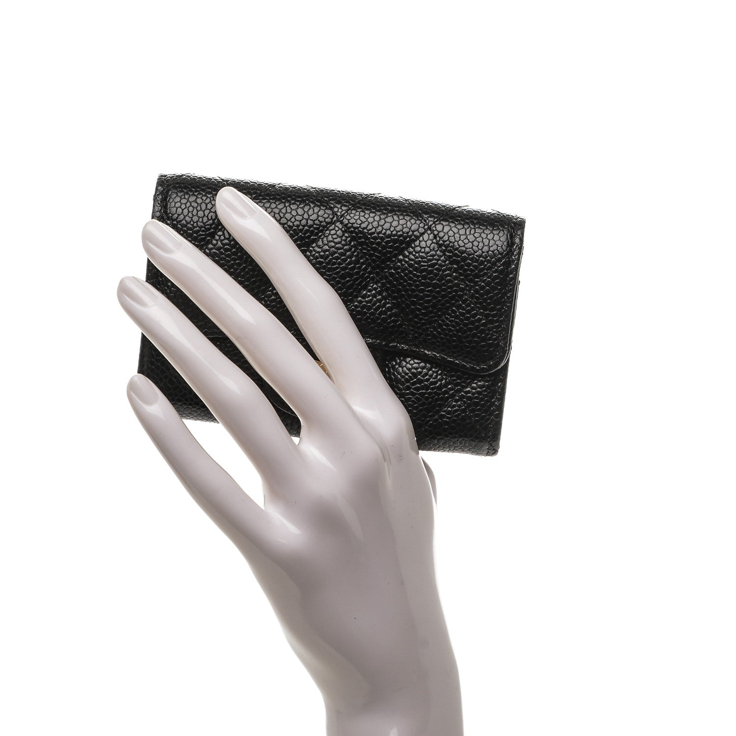 Chanel Caviar Quilted Flap Card Holder Black 2 of 8
