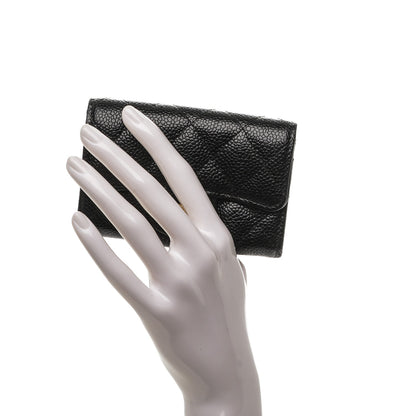 Chanel Caviar Quilted Flap Card Holder Black 2 of 8