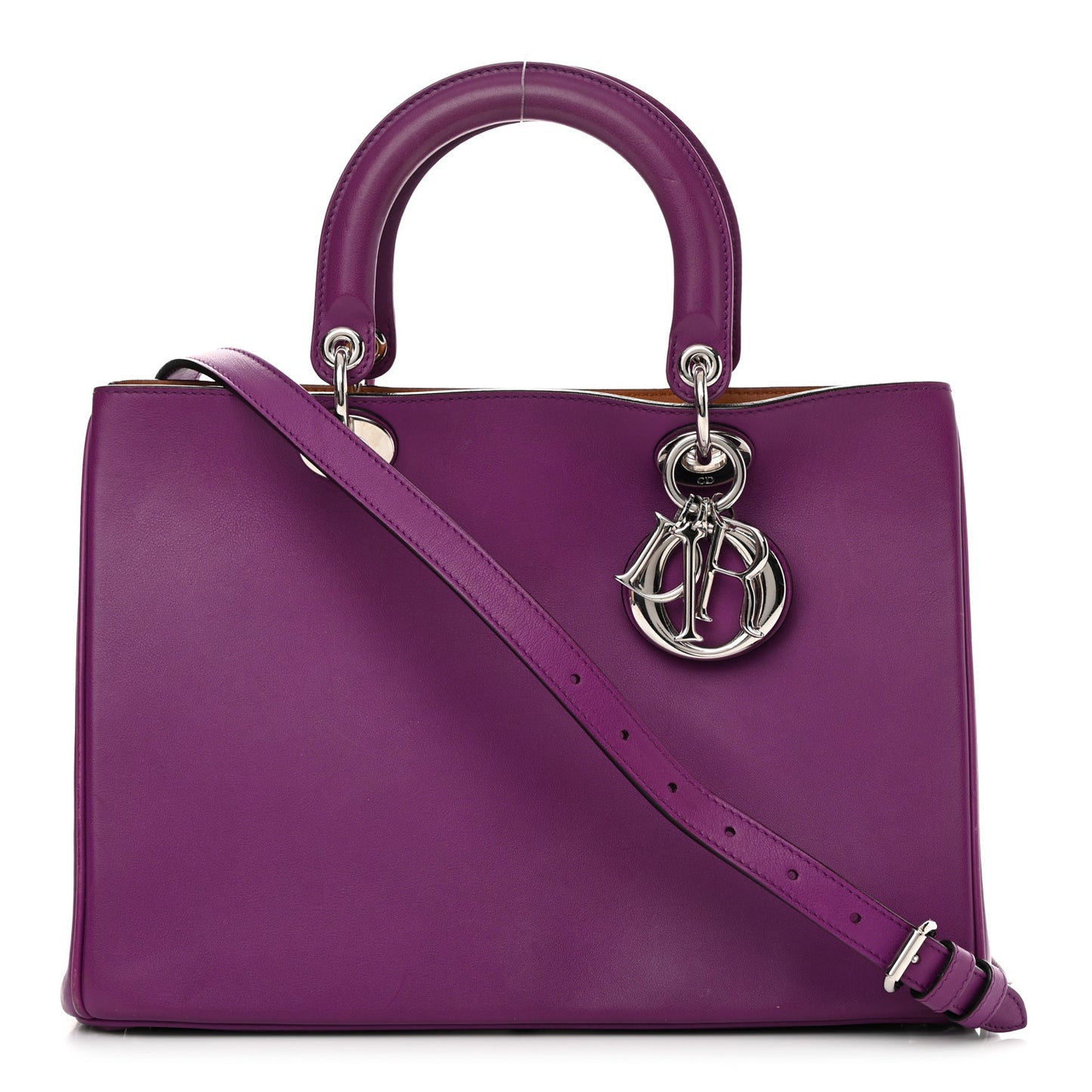 Smooth Calfskin Medium Diorissimo Bag Purple