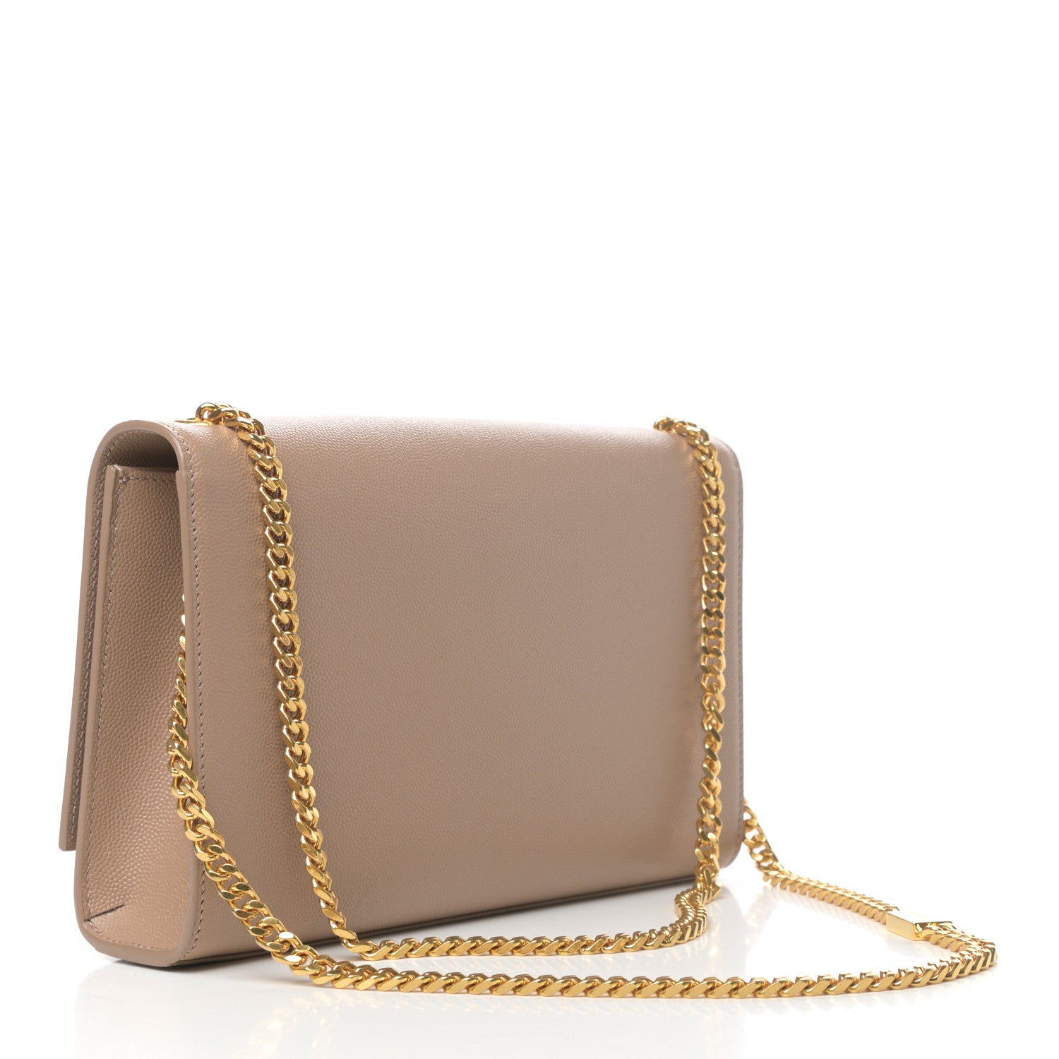 Saint Laurent Grain De Poudre Medium Monogram Kate Satchel Nude Powder 3 of 8