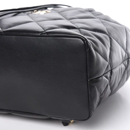 Chanel Lambskin Quilted Backpack Black 9 of 11