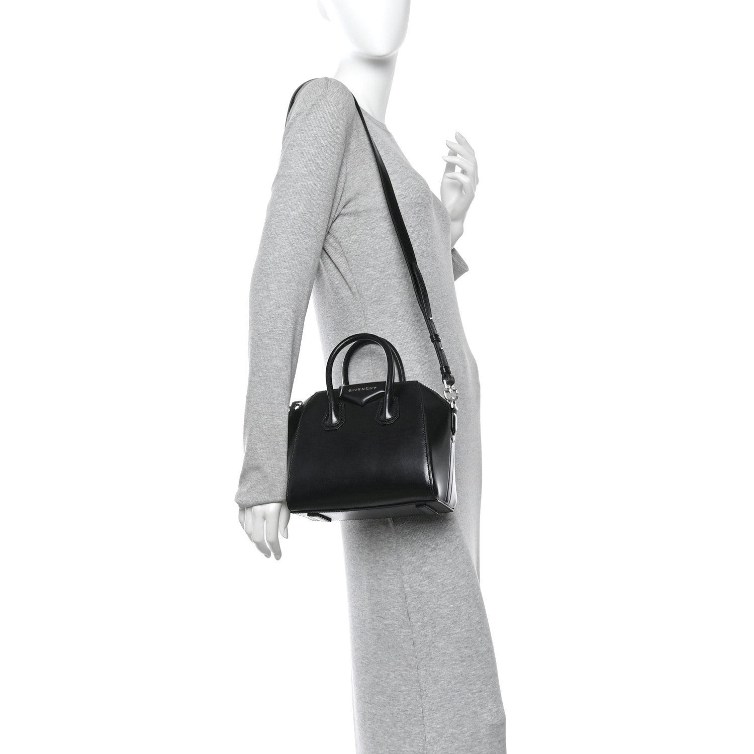 Givenchy Shiny Lord Calfskin Mini Antigona Black 2 of 13