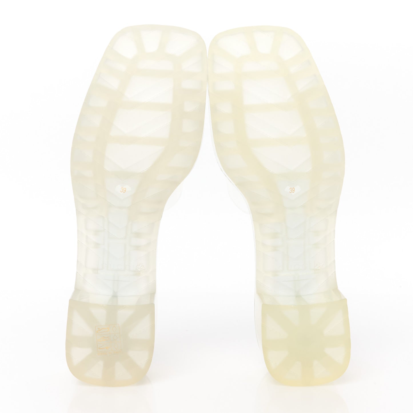 Rubber Gucci Logo Womens Platform 20/60mm Slide Sandals 39 Transparent