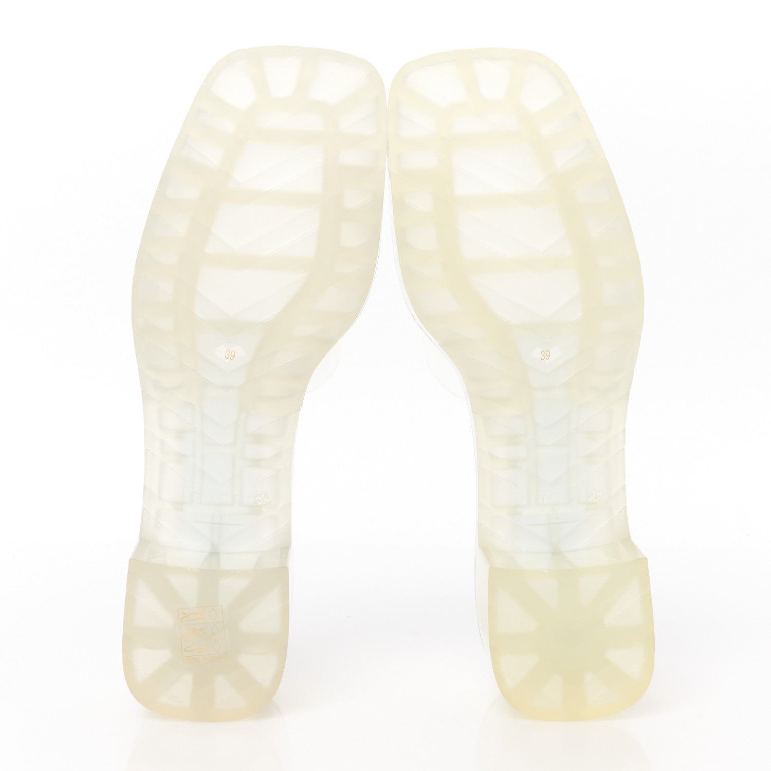 Gucci Rubber Gucci Logo Womens Platform 20/60mm Slide Sandals 39 Transparent 5 of 8