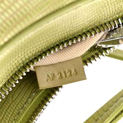Jacquemus Calfskin Lizard Embossed Le Bious Perle Large Green 7 of 11