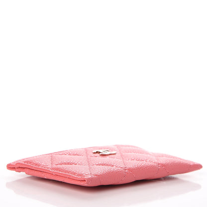 Chanel Caviar Quilted Card Holder Pink 4 of 9