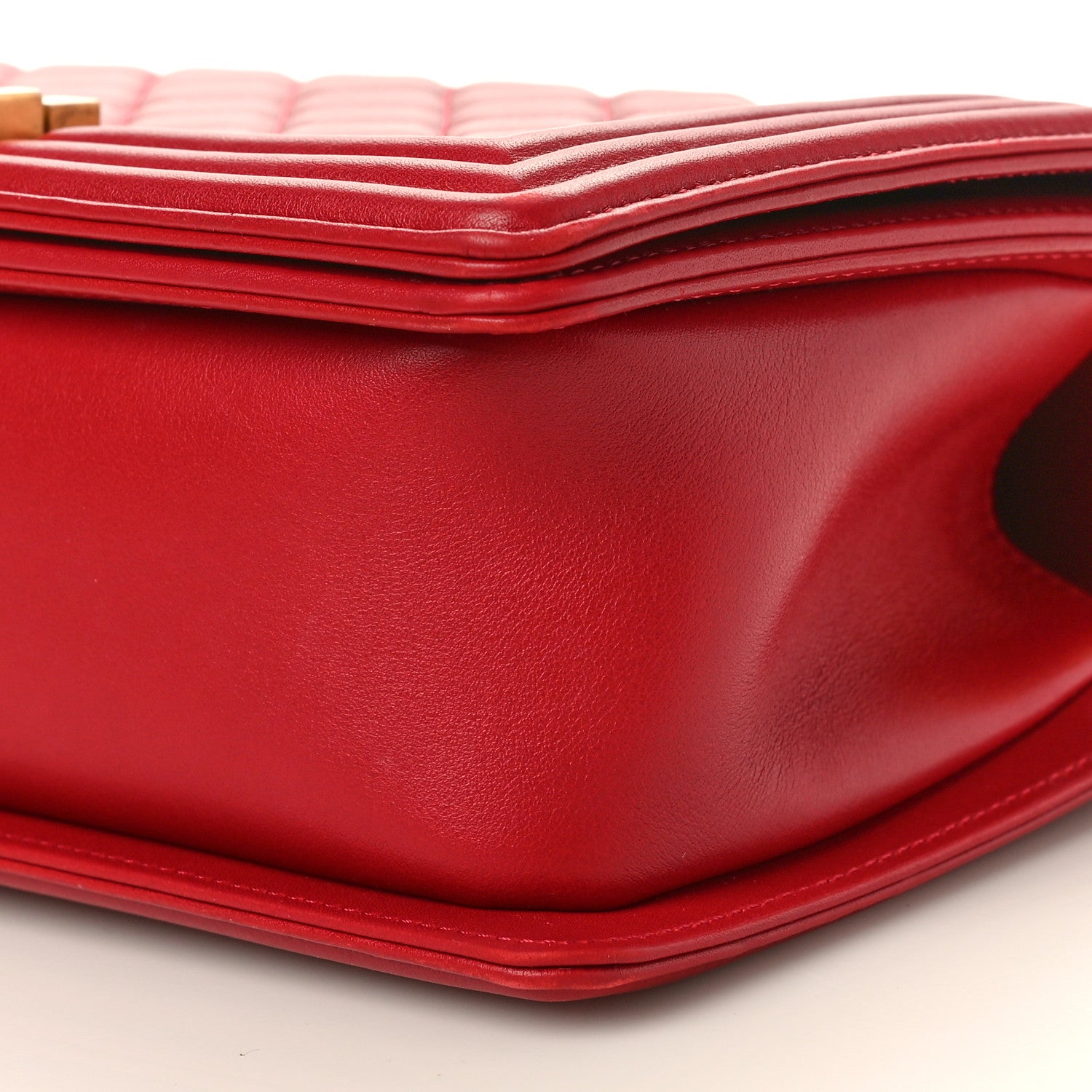 Chanel Calfskin Medium Boy Logo Top Handle Flap Red 10 of 10