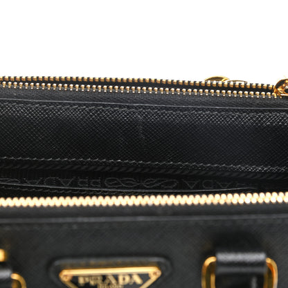 Prada Saffiano Lux Micro Galleria Double Zip Tote Black 10 of 10