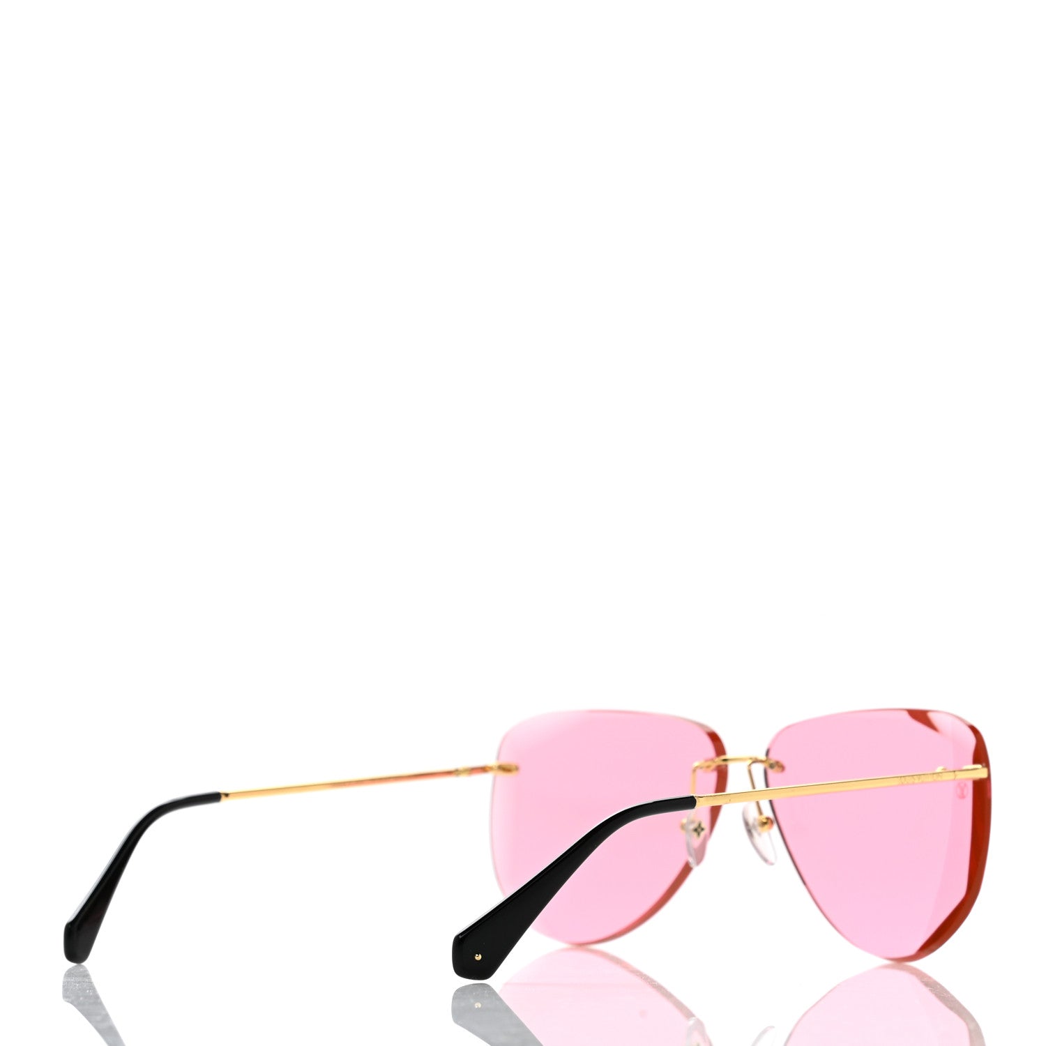 Louis Vuitton Metal Plein Soleil Pilot Sunglasses Z1318E Pink 4 of 9